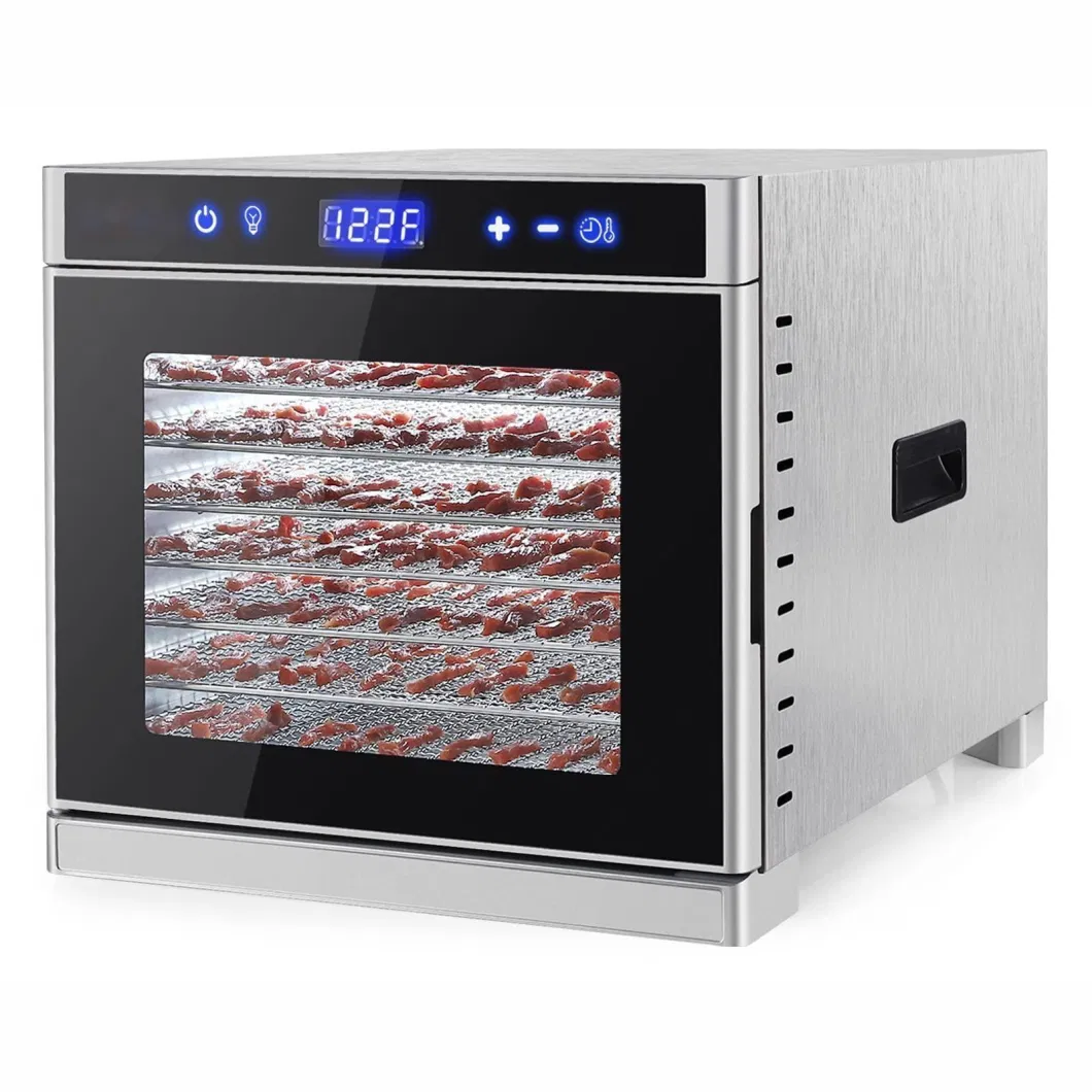 Fruit Veggies Treats Meat Durable Food-Grade Stainless Steel Dryer 8 Trays Food Dehydrators