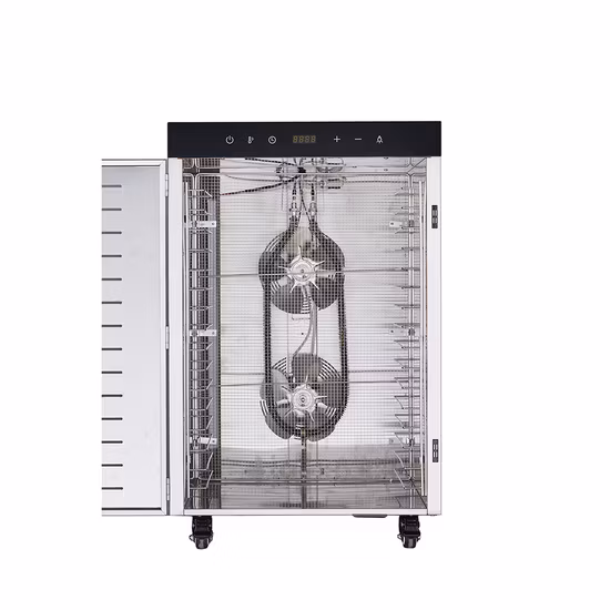 Lo último en acero inoxidable, 16 bandejas, Control Digital de temperatura, carne deshidratada, cecina, frutas secas, secador de alimentos, deshidratador de verduras
